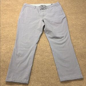 BONOBOS Mens 36x30 Slim Chinos Casual Dress Pants Gray